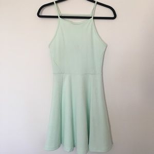 Textured Mint Skater Dress